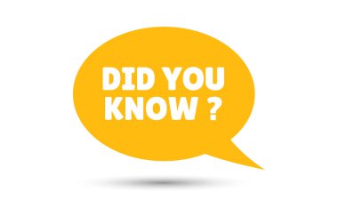 Konuşma balonu vektör illüstrasyonunu biliyor muydun? Konuşma baloncuğu ile metin biliyor muydunuz