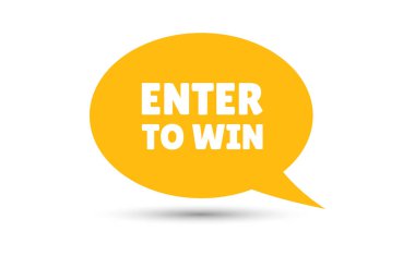 Konuşma balonu vektör illüstrasyonunu kazanmak için girin. Metni kazanmak için Enter ile iletişim konuşma balonu