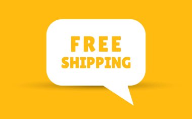 Ücretsiz konuşma balonu vektör çizimi. Ücretsiz gönderme metni ile iletişim konuşma balonu