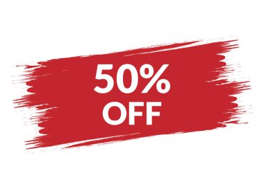 Fırça biçimi% 50 indirimli sancak vektör tasarımı illüstrasyonu