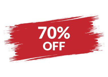 Fırça biçimi% 70 kapalı kırmızı vektör gösterimi beyaz arkaplan izole