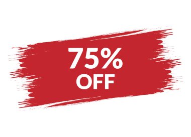 Fırça biçimi% 75 indirimli sancak vektör tasarımı illüstrasyonu