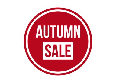 Sonbahar satışı kırmızı bayrak tasarım vektör illüstrasyonuName