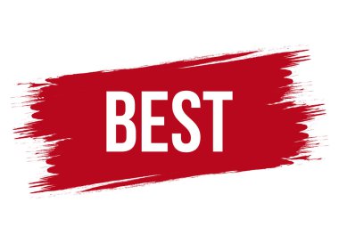 Fırça biçimi en iyi kırmızı vektör gösterimi beyaz arkaplanda izole edildi