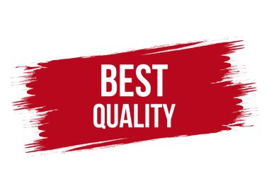 Fırça biçimi en kaliteli kırmızı vektör illüstrasyonu beyaz arkaplanda izole edildi