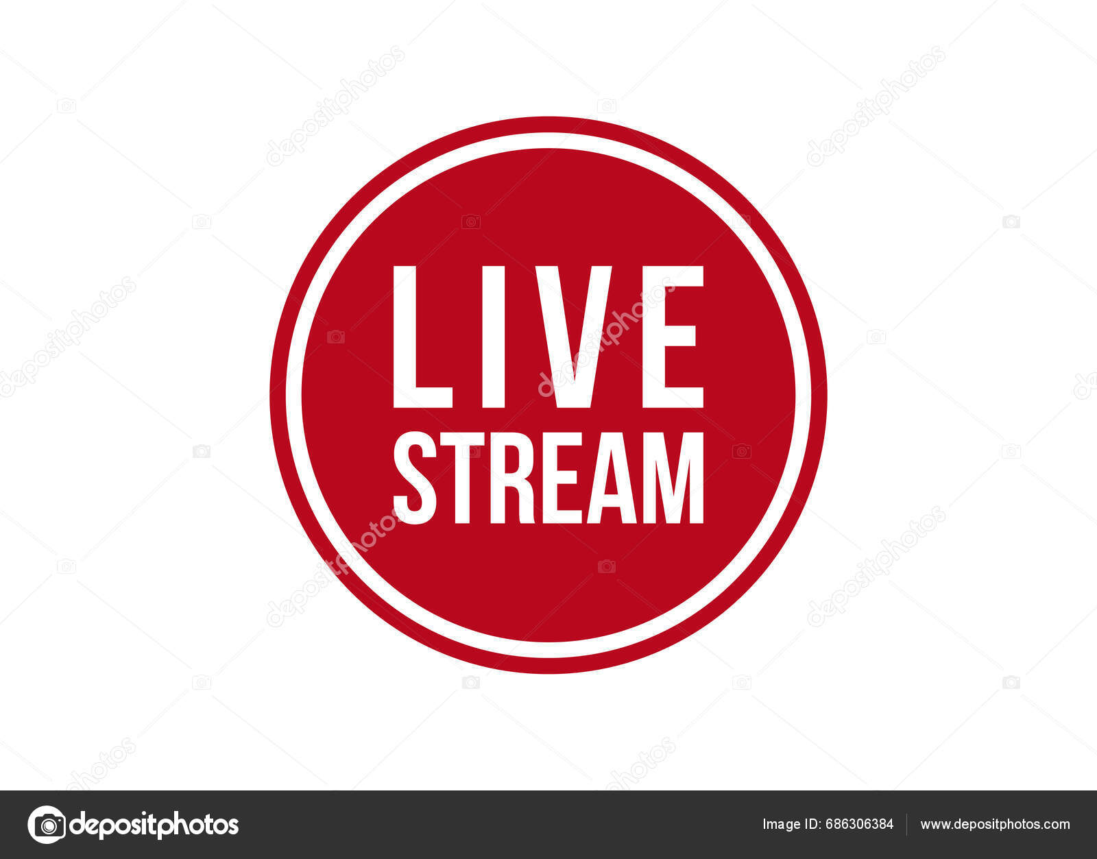 Live Stream Red Banner Design Vector Illustration Stock Vector by ...