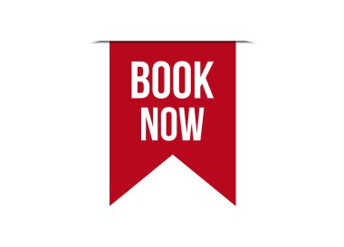 Şimdi kırmızı vektör resimleme kitabı beyaz arkaplanda izole edildi