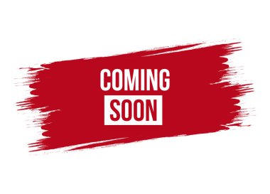 Fırça biçimi yakında beyaz arkaplanda izole edilmiş kırmızı vektör illüstrasyonu geliyor