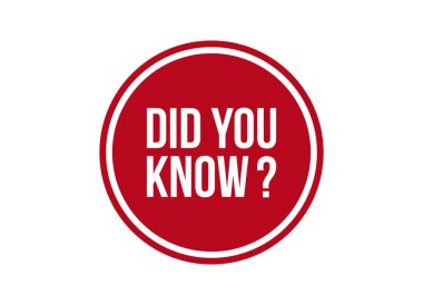 Beyaz arkaplanda kırmızı vektör illüstrasyonunun izole edildiğini biliyor muydun?