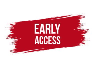 Fırça biçimi erken erişim sancak vektör tasarımı illüstrasyonu