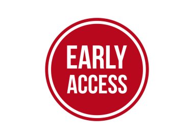 Erken erişim kırmızı vektör gösterimi beyaz arkaplanda izole edildi