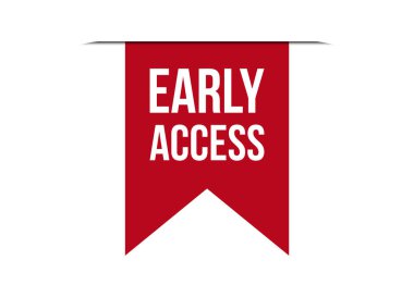 Erken erişim kırmızı vektör gösterimi beyaz arkaplanda izole edildi