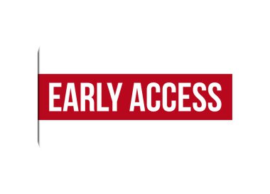 Erken erişim kırmızı vektör gösterimi beyaz arkaplanda izole edildi