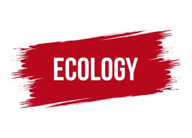 Fırça biçimi ekoloji sancak vektör tasarımı illüstrasyonu