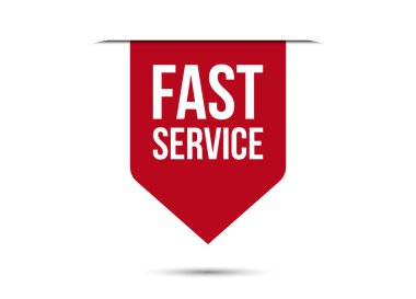hızlı servis kırmızı bayrak tasarım vektör illüstrasyonu