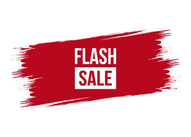 Fırça stili flaş satış sancak vektör tasarımı illüstrasyonu