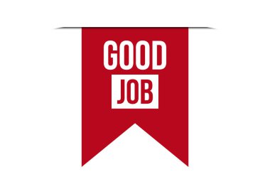 İyi iş kırmızı bayrak tasarım vektör illüstrasyonu