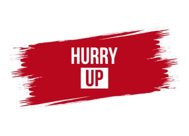 Fırça stili Acele pankart vektör tasarımı illüstrasyonu