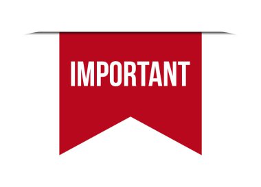 önemli kırmızı bayrak tasarım vektör illüstrasyonu