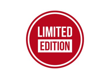 sınırlı sayıdaki kırmızı başlık tasarım vektör çizimi