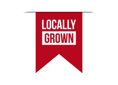 Beyaz arkaplanda yerel olarak büyümüş kırmızı vektör illüstrasyonu