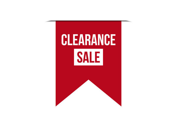 clearance sale red banner design vector illustration