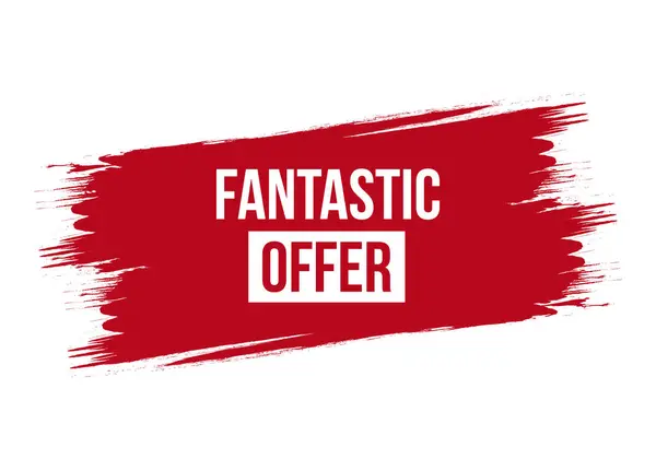 Fırça biçimi fantastik kırmızı vektör gösterimi beyaz arkaplanda izole