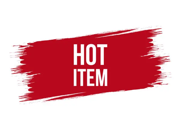 Fırça biçimi sıcak öge kırmızı vektör gösterimi beyaz arkaplanda izole edildi