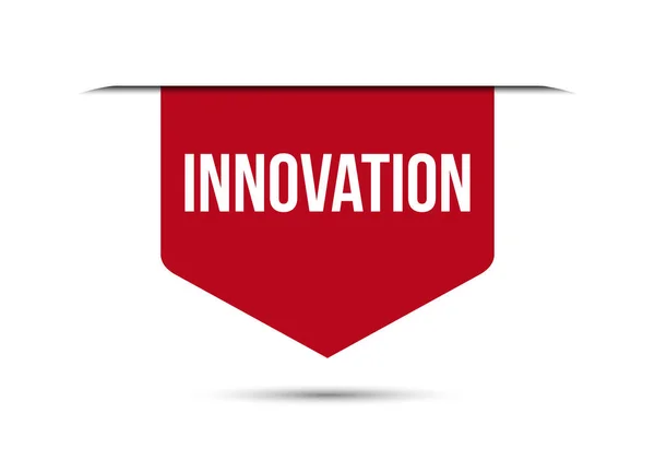 Innovation Red Banner Design Vector Illustration — Stock Vector
