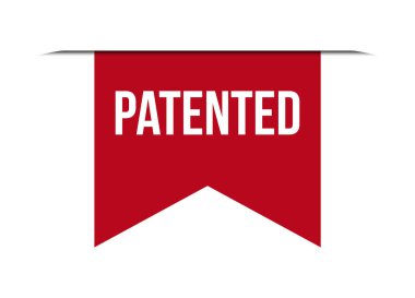 patentli kırmızı vektör gösterimi beyaz arkaplanda izole edildi