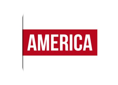 Beyaz arkaplanda izole edilmiş Amerika kırmızı vektör illüstrasyonu