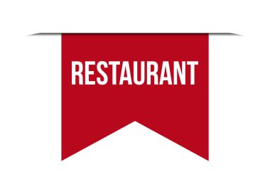 restoran kırmızı bayrak tasarımı vektör illüstrasyonu