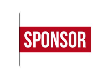 sponsor kırmızı bayrak tasarım vektör illüstrasyonu