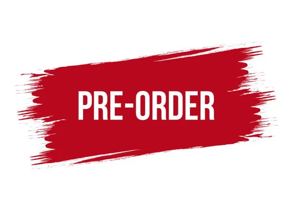 Fırça biçimi ön sipariş kırmızı vektör illüstrasyonuName