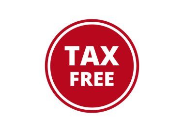 beyaz arkaplanda vergisiz kırmızı vektör illüstrasyonu