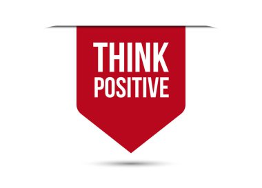 Beyaz arkaplanda izole edilmiş kırmızı vektör illüstrasyonunu düşün