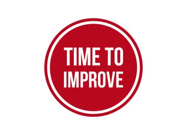 Beyaz arkaplanda izole edilmiş kırmızı vektör illüstrasyonunu geliştirme zamanı