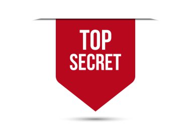 Çok gizli kırmızı vektör gösterimi beyaz arkaplanda izole edildi