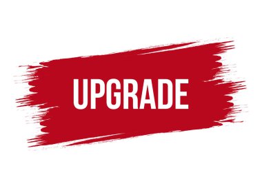 Fırça stili yükseltme kırmızı vektör illüstrasyonu beyaz arkaplanda izole edildi