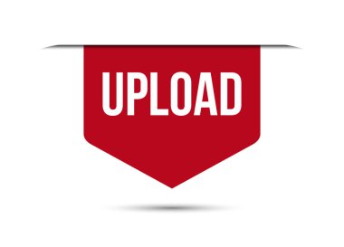 Beyaz arkaplanda izole edilmiş kırmızı vektör illüstrasyonu yükle