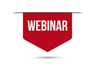 webinar kırmızı vektör gösterimi beyaz arkaplanda izole edildi