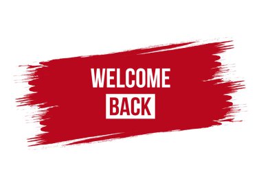 Fırça stili Hoşgeldin sancak vektör tasarımı illüstrasyonu