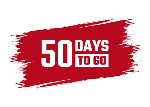 Fırça stili. Sancak vektör tasarımı illüstrasyonuna 50 gün kaldı