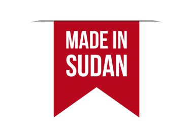 Sudan kırmızı sancak tasarım vektör illüstrasyonunda yapıldı