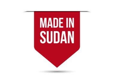 Sudan kırmızı sancak tasarım vektör illüstrasyonunda yapıldı