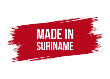 Surinam banner vektör tasarım illüstrasyonunda fırça biçimi