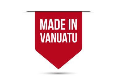 Vanuatu kırmızı bayrak tasarım vektör illüstrasyonunda yapıldı