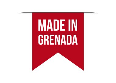Grenada kırmızı bayrak tasarım vektör illüstrasyonunda yapıldı