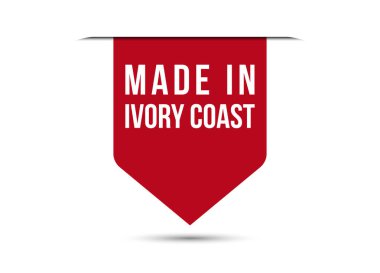 Fildişi Sahili kırmızı bayrak tasarım vektör illüstrasyonunda yapıldı