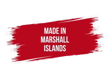 Marshall Adaları sancak vektör tasarımı illüstrasyonunda fırça stili